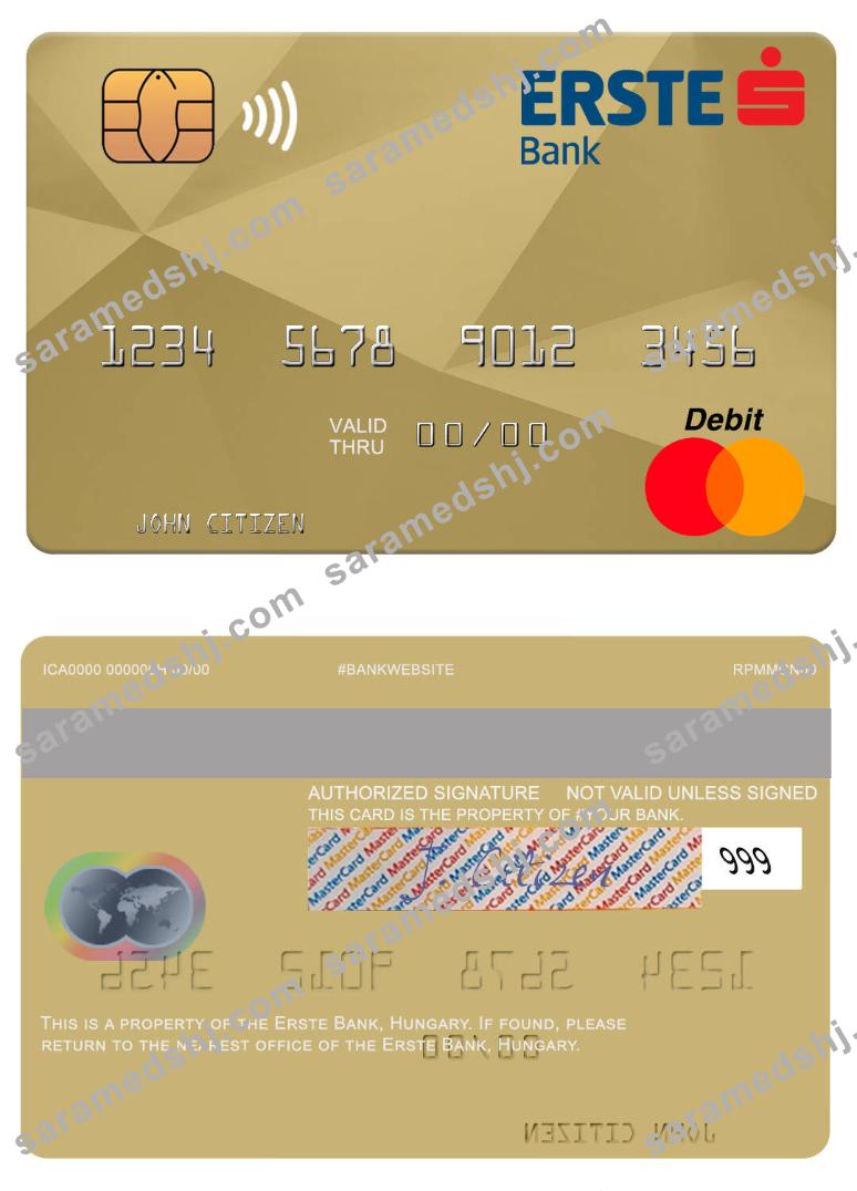 Hungary Erste Bank mastercard